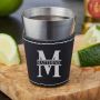 Oakmont Personalized Leatherette Wrapped Stainless Steel Shot Glass