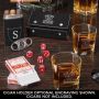 Game Night Aged to Perfection Custom Whiskey Glasses & Black Cigar Set