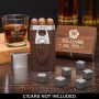Suave Spirit Wax Seal Personalized Whiskey Gift Set with Cigar Case