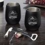 Rhone Valley Stainless Steel Custom Stemless Wine Glasses Set