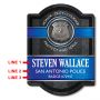 Honor Duty Courage Police Thin Blue Line Custom Sign - Gift for Police Officers