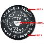 Love Is Brewing Personalized Coffee Bar Sign 