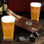Marquee Engraved Pint Glass and Cigar Gift Set