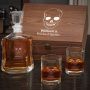 Phantom Skull Personalized Whiskey Decanter Set