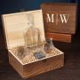 Quinton Personalized Whisky Decanter Set with Canadian Glencairn Whisky Glasses 