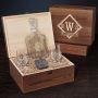Personalized Drake Whiskey Decanter Set with Crystal Glencairn Glasses