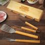Maverick Engraved Bamboo BBQ Tools Gifts for Groomsmen