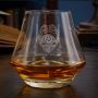 Police Badge Engraved DiMera Whiskey Glass Gift for Police Officer