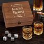Monroe Personalized Whiskey Stones Gift Set