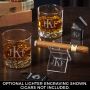 Classic Monogram Personalized Cigar Gift Set with Buckman Glasses