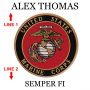 Marines Personalized Blackout Flask US Marine Corps Gift