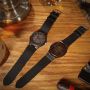 Personalized Wooden Watch with Leather Band