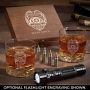 Police Badge Personalized Buckman Whiskey Police Gifts with Flashlight