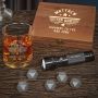 Top Dad Personalized Black Onyx Whiskey Set With Flashlight Gifts for Dad