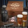 Top Dad Beer Box Set of Engraved Gifts for Dad
