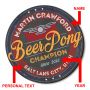 Beer Pong Champion Personalized Bar Sign