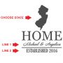 Custom Beer Glass with Your Home State (All 50 Avail)