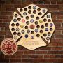 Firefighter Maltese Cross Beer Cap Map with Color Medallion