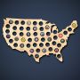Beer Cap Map of USA, Medium