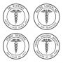 Medical Arts Personalized Wine Glasses Set of 4
