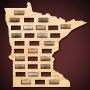 Minnesota Wine Cork Map