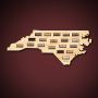 North Carolina Wine Cork Map