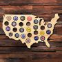 Small USA Beer Cap Map