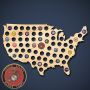 US Marine Corp Beer Cap Map of America
