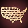 USA Wine Cork Map