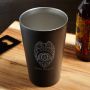 Police Badge Engraved Stainless Steel Pint Glass