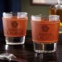 Wax Seal Whiskey Glasses with Personalized Leather Wrap, Set of 2