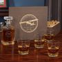 Aviator Personalized Decanter Set and Glasses