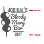 Bloody Mary Bar Personalized Pint Glass Instructions