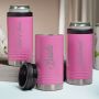 Bridal Party Pink Slim Can Cooler Set of Bridal Party Gifts