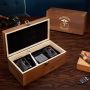 Caduceus Engraved Whiskey Box Set of Doctor Gifts