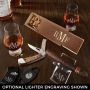 Classic Monogram Engraved Set of Gifts for Cigar Lovers