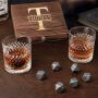 Custom Truman Whiskey Gift Set With Oakmont Black Onyx Stones