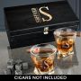 Elton Engraved Twist Cigar and Whiskey Gift Box