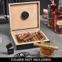 Engraved Black Humidor Cigar Gift Set