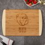 Engraved Gift for Dog Lover Bamboo Cutting Board Canine Cameo