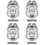 Personalized Gifts for Firefighter Badge Buckman Glasses Set of 4