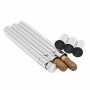 Monte Carlo Stainless Steel Flask and Cigar Tubes (Engravable)