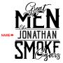 Great Men Smoke Cigars Engraved Liquor Decanter and Scotch Glass Box Set