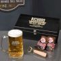 Groomsman Gift Engraved Beer Box Set Maverick