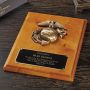 Marine Engraved Plaque for Retirement with 3D Crest