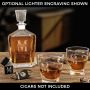 Oakmont Custom Argos Whiskey Decanter Set with Twist Glasses