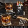 Oakmont Engraved Yorke Whiskey and Cigar Gift Set