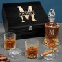 Oakmont Personalized Sterling Twist Whiskey Decanter Set