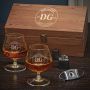 Personalized Cognac Gift Set Lincoln