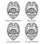 Police Badge Engraved Rocks Glass & Chilling Stones Whiskey Gift Set